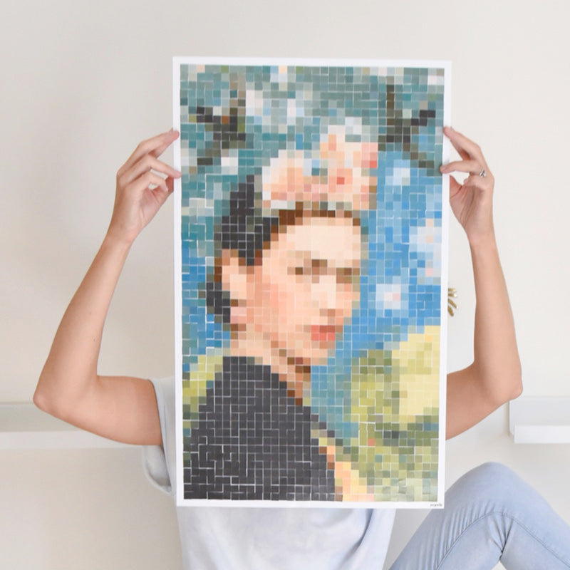 Puzzle creativo Frida Kahlo con 1900 stickers